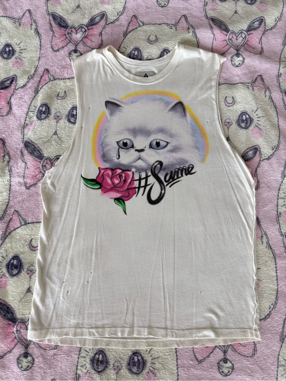 UNIF #Same Cat Graphic Tank Top